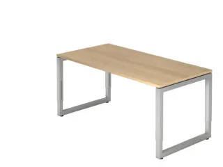 In hoogte verstelbaar bureau,HxBxD 650-850x1600x800mm,blad eiken - 1