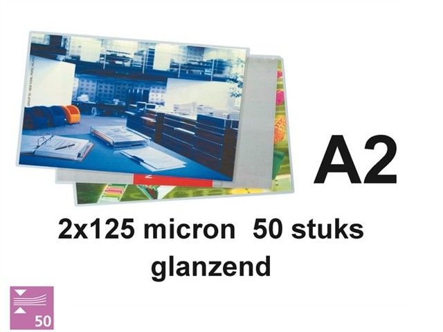 Lamineerhoes Gbc A2 125 Micron glanzend | LamineerSystemen.nl