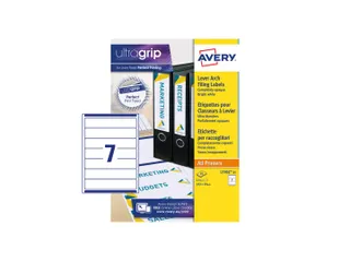Rugetiket Avery L7702-25 smal 192x39mm zelfklevend wit 175 stuks - 1