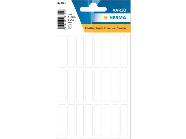 HERMA 3724 Universele etiketten 8x36mm Wit 168 stuks