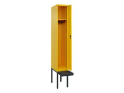 locker met bank,HxBxD 2120x300x815mm,1vak,vak B 300mm,cilinderslot