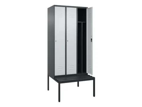 locker voor scheiding van kleding,HxBxD 2120x900x815mm,3vak