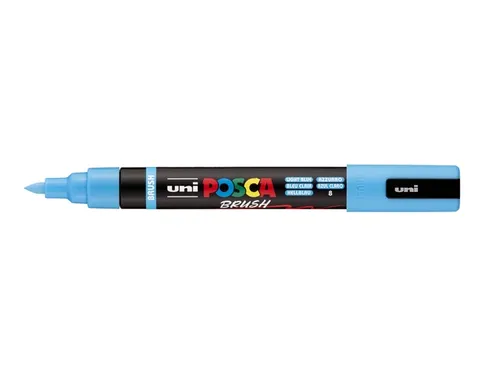 Paintmarker Uni POSCA PC-5BR brushpunt M lichtblauw