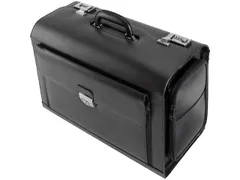 pilotenkoffer Alassio Verona echt leder zwart