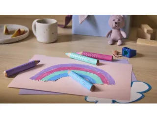 Kleurpotlood Faber-Castell Grippy XXL Jumbo kartonetui 4 stuks pastel - 5