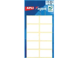 Witte Etiketten In Etui Ft 20x32mm (B X H), 70 Stuks, 10 Per vel