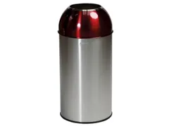 RVS afvalbakken,40l,HxØ 740x350mm,1opening(en),romp geborsteld