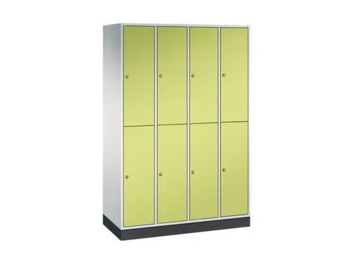 Dubbeldekse garderobekast,RAL 7035/RDS1108060,HxBxD 1950x1220x500mm