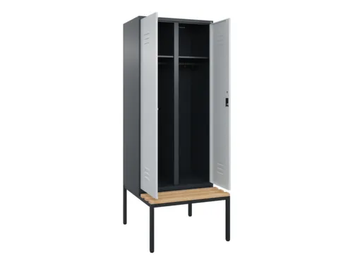 locker voor scheiding van kleding,HxBxD 2120x800x815mm,2vak