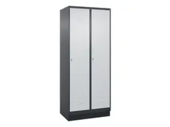armoire vestiaire noir et blanc HxlxP 1950x800x500mm 2compart.