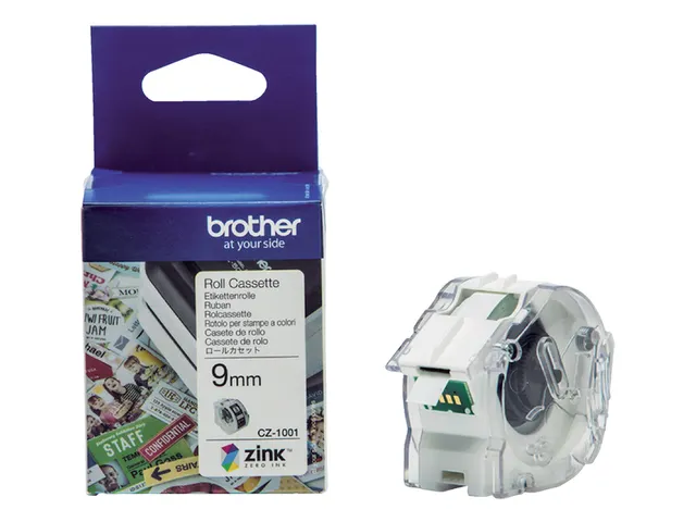 Labeletiket Brother CZ-1001 9mmX5m kleur opdruk