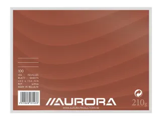 Systeemkaart Aurora 200x150mm lijn met rode koplijn 210gr wit 100 vel - 2