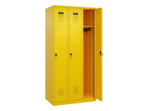 locker,HxBxD 1850x900x500mm,3vak,vak B 300mm,draaigrendel