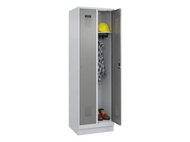 locker,HxBxD 1950x600x500mm,2vak,vak B 300mm,cil.-slot,sokkel
