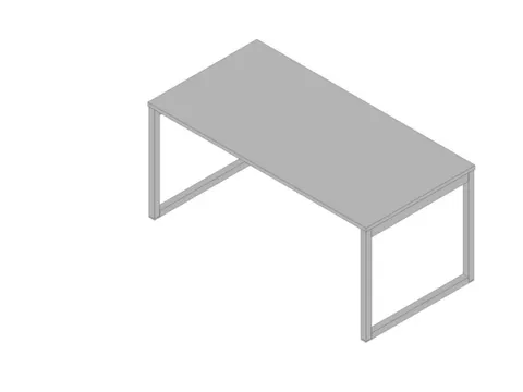 bureau,HxBxD 730x1600x800mm,blad grijs,sledeframe aluminium