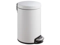 Serene pedaalemmer 12 liter met Metalen Binnenemmer Wit