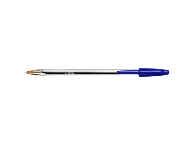 Balpen Bic Cristal medium blauw in tubo verpakking