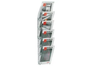 Prospectushouder Acryl 1130x230x190mm 6 Din A4 Bakken Frame Lichtgrijs - 1