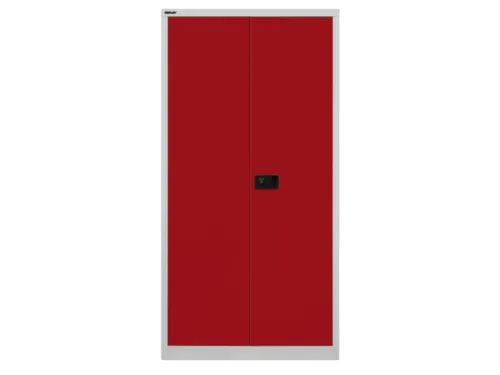 kantoorkast openslaande deuren HxBxD 1806x914x400mm Stalen Grijs Rood