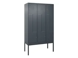 Z-garderobekast,HxBxD 2120x1200x500mm,vak B 200/400mm,cil.-slot