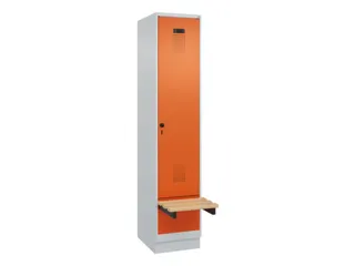 locker met bank,HxBxD 1950x400x815mm,1vak,vak B 400mm,draaigrendel - 2