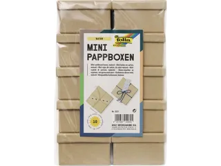 Doos karton Folia mini 7,5x7,5x4,5cm 10 stuks kraft - 1