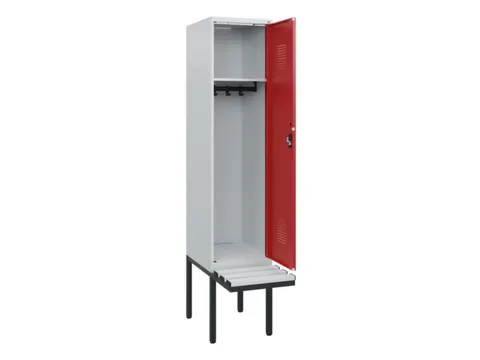 locker met bank,HxBxD 1950x400x815mm,1vak,vak B 400mm,cilinderslot
