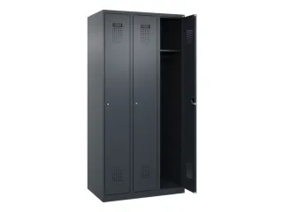 locker,HxBxD 1850x900x500mm,3vak,vak B 300mm,cil.-slot,staand op vloer - 2
