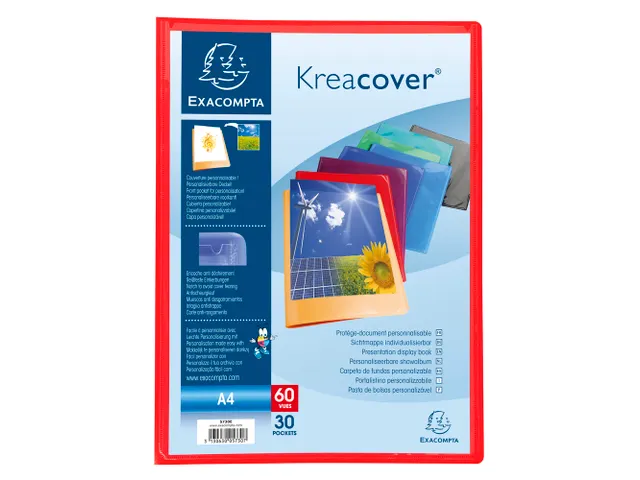 Protège-documents en polypropylène semi rigide Kreacover Opaque 60 v