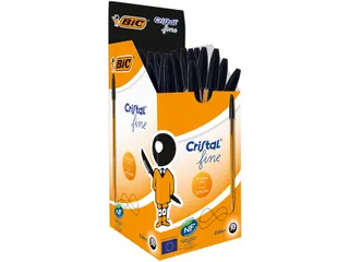 Balpen Bic Cristal fijn zwart - 2