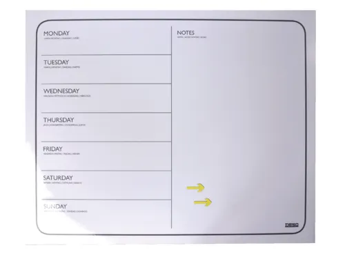 Planbord week Desq 40x50cm randloos + marker magnetisch