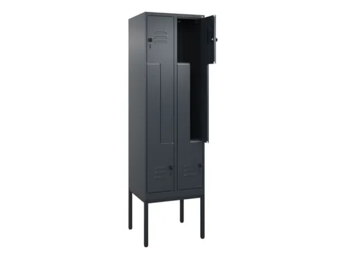 Z-garderobekast,HxBxD 2120x600x500mm,vak B 150/300mm,draaigrendel