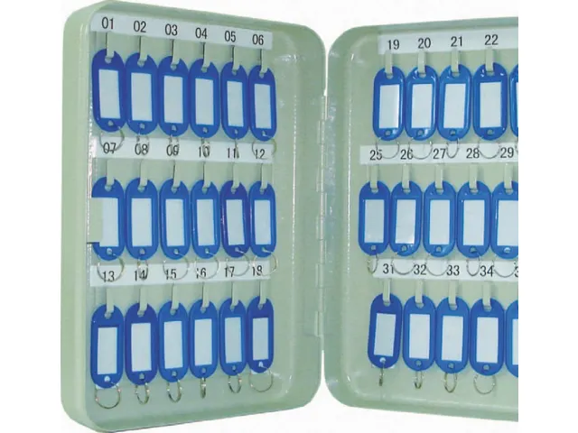 Sleutelkast Voor 36 Sleutelhangers Grijs Inclusief 2 Sleutels