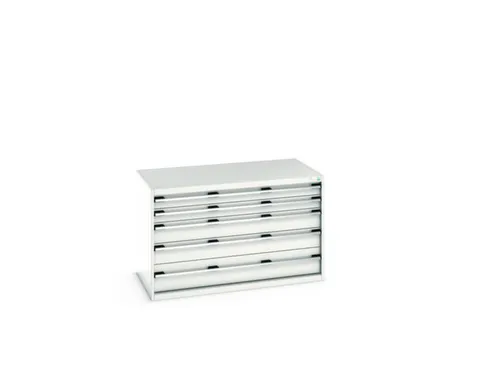 ladekast 800x1300x750mm 5laden zware lasten RAL7035 front RAL7035