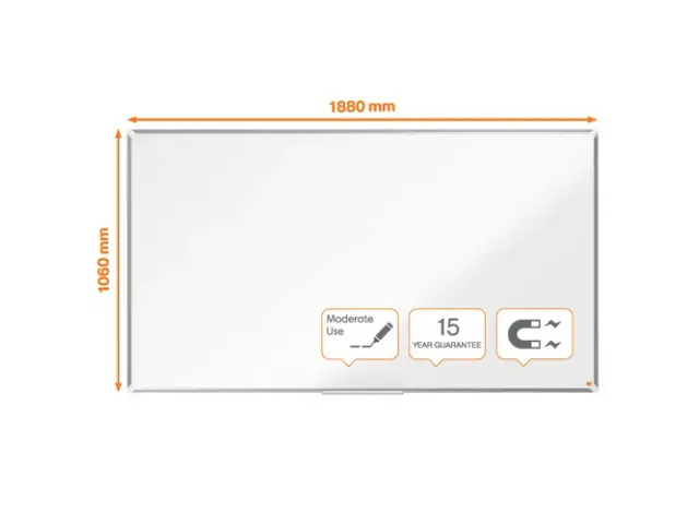 Nobo Premium Plus Widescreen Magnetisch Whiteboard Staal 188x106cm