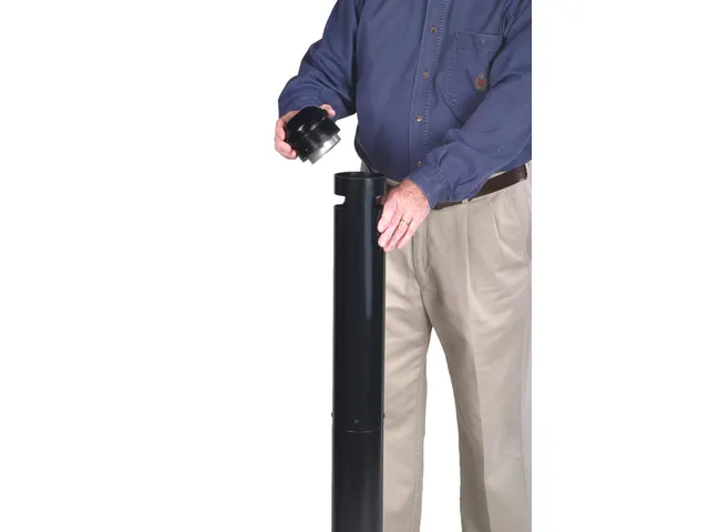 Asbak staand Rubbermaid peukenzuil 10x32x104cm zwart