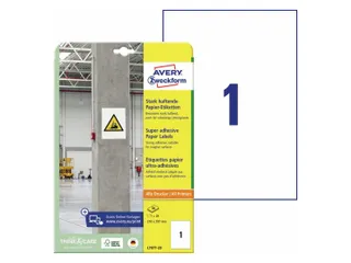 Avery Zweckform L7877 Sterk klevende etiketten A4 210x297mm 20 stuks - 1