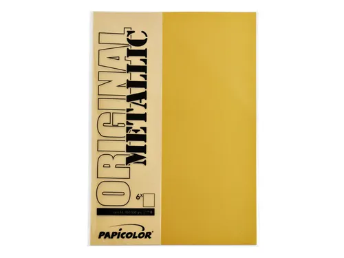 Kopieerpapier Papicolor A4 120gr 6 vel metallic goud
