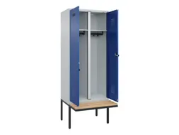 locker met bank,voor scheiding van kleding,HxBxD 2120x800x815mm,2vak