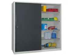 schuifdeurkast,HxBxD 1950x2000x600mm,RAL7035,front RAL7016