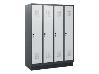 schoollocker,HxBxD 1630x1200x500mm,4vak,vak B 300mm,draaigrendel - 2