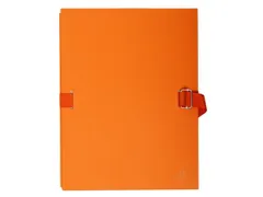 Map uitrekbare rug+klep papier oranje