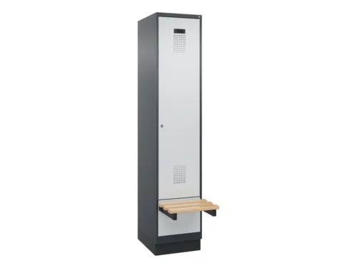 locker met bank,HxBxD 1950x400x815mm,1vak,vak B 400mm,cilinderslot