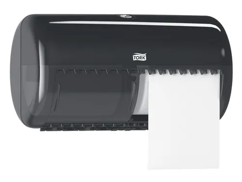 Tork 557008 T4 Toiletpapier Dispenser Elevation Twin Zwart