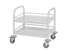 Serveerwagen,Draagverm. 80Kg,2Etage(S),Staaletage,Wit