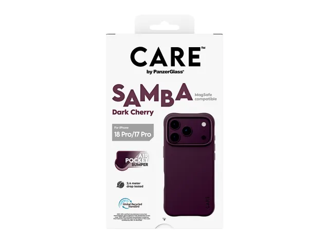 PanzerGlass CARE by Samba Case Dark Cherry w. MagSafe iPhone 18