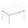 In hoogte verstelbaar bureau,HxBxD 720-840x1800x1000mm,Bl-wit