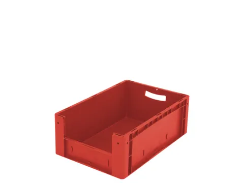 Euronorm Stapelkrat M. Grijpopening Pp Hxlxb 220X600X400Mm Rood