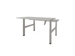 Dextro Slinger Duo zit/sta Bureau 180cm frame Alu blad Lichtgrijs