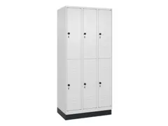 dubbeldekse locker,HxBxD 1950x900x500mm,3x2vak.,vak B 300mm